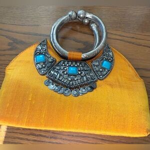 Vintage OKPTA embellished Southwest style gold purse bag